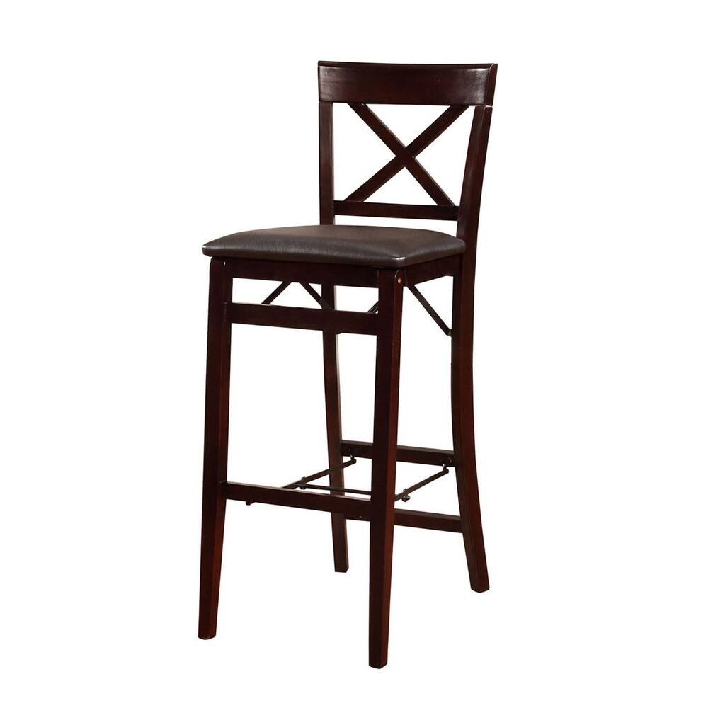 Linon Meredith X Back Folding Bar Stool Linon Meredith X Back Folding Bar Stool Img